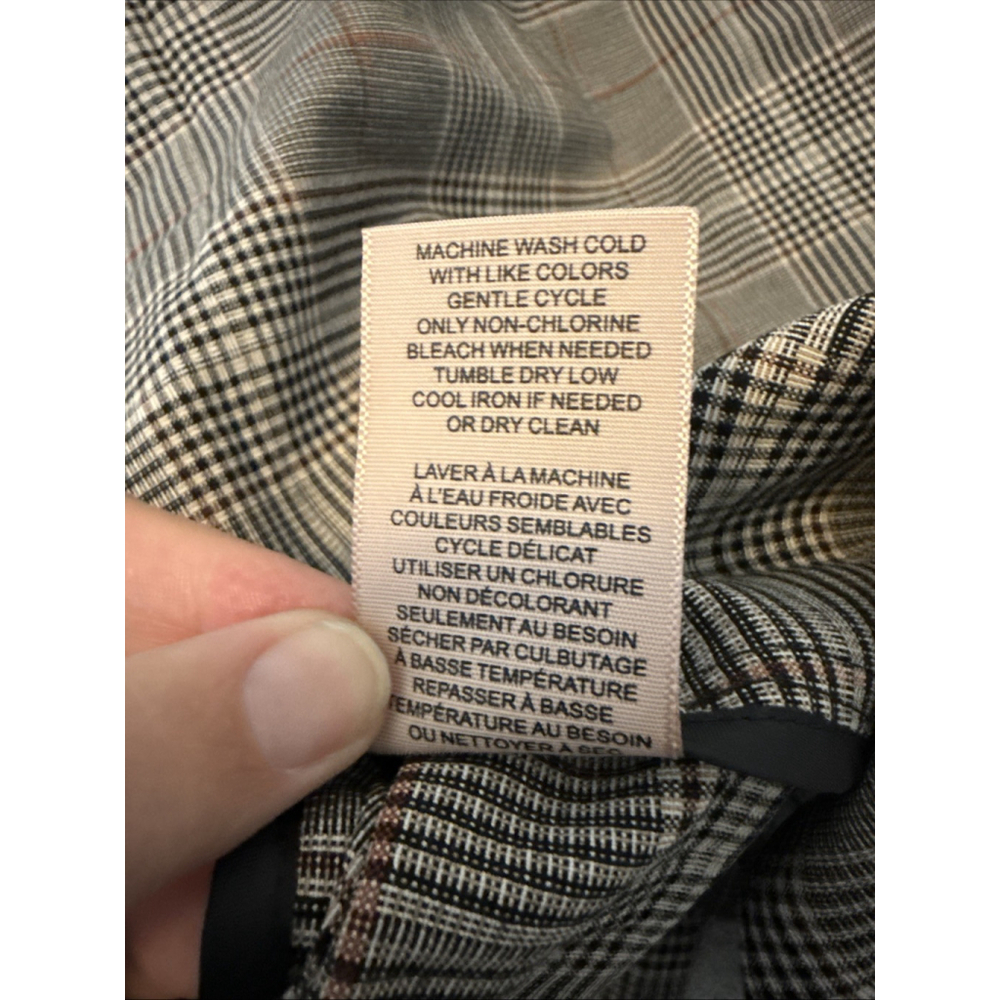 NWT Philosophy Republic Womens Plaid Blazer Small Casual Work Open Front Neutral - Picture 3 of 6